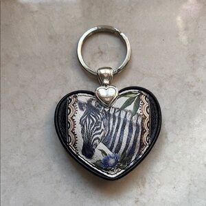 Brighton Heart-Shaped Zebra Keychain